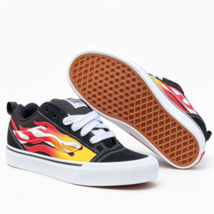 VANS KNU SKOOL FLAME BLACK/RED